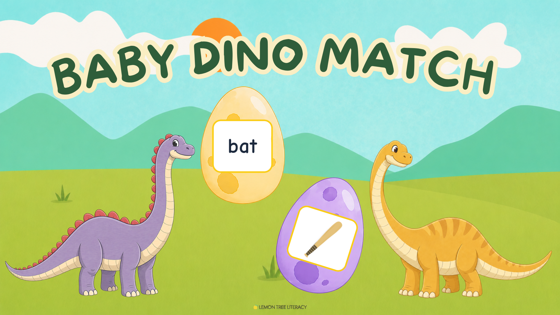 Dino Egg Match preview with dinosaurs and matching eggs