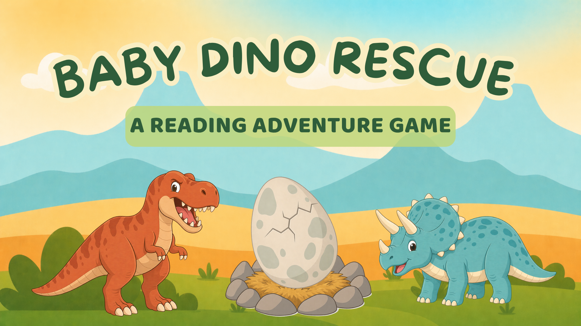 Baby Dino Rescue game board